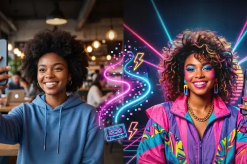 Step-by-step guide to doing the 1980s trend